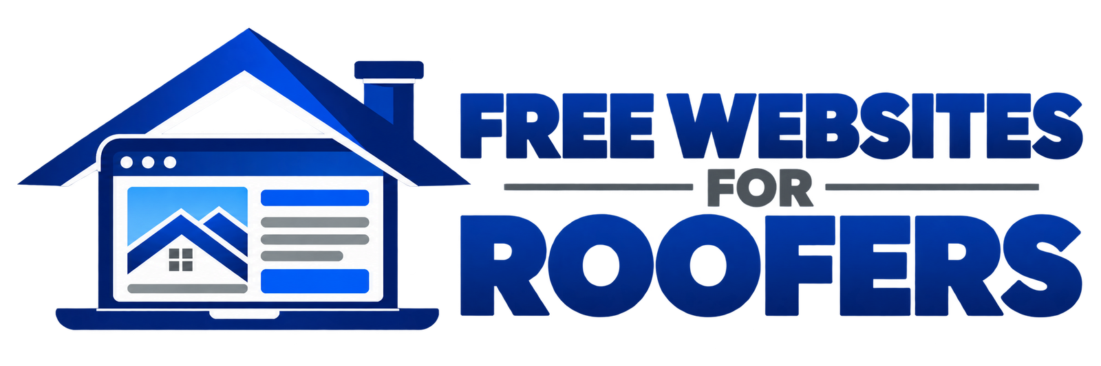 Free Websites for Roofers Logo horizontal